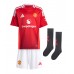 Camisa de time de futebol Manchester United Alejandro Garnacho #17 Replicas 1º Equipamento Infantil 2024-25 Manga Curta (+ Calças curtas)